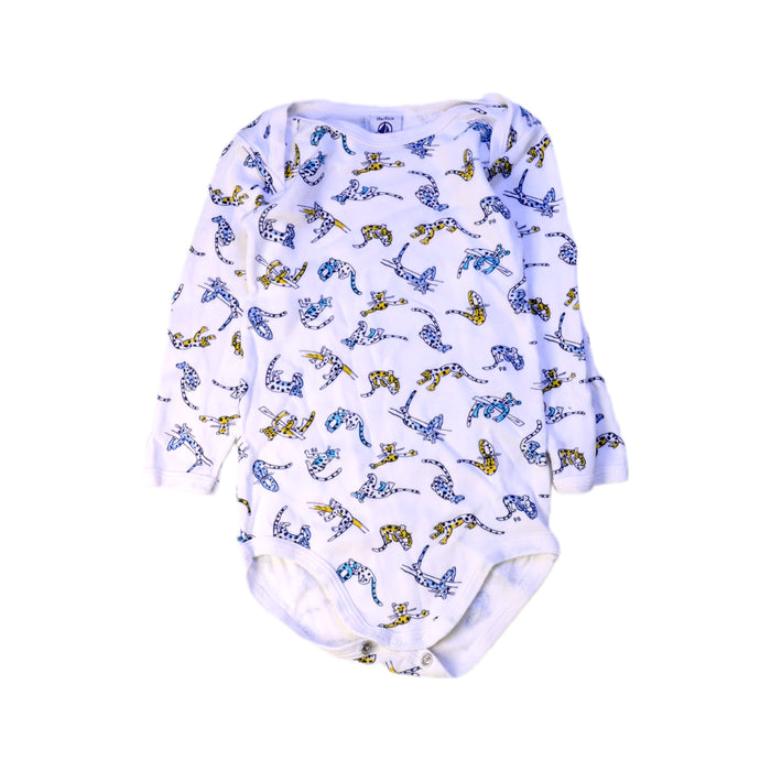 A White Long Sleeve Bodysuits from Petit Bateau in size 12-18M for neutral. (Front View)