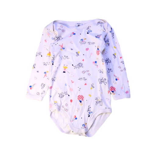 A White Long Sleeve Bodysuits from Petit Bateau in size 12-18M for neutral. (Front View)