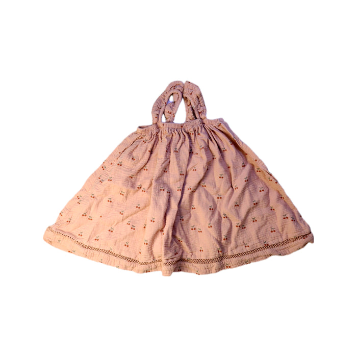 A Peach Sleeveless Dresses from Quincy Mae in size 2T for girl. (Front View)