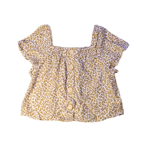 A Beige Short Sleeve Tops from Rylee + Cru in size 2T for girl. (Front View)