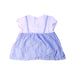 A Blue Short Sleeve Dresses from Miki House in size 18-24M for girl. (Back View)