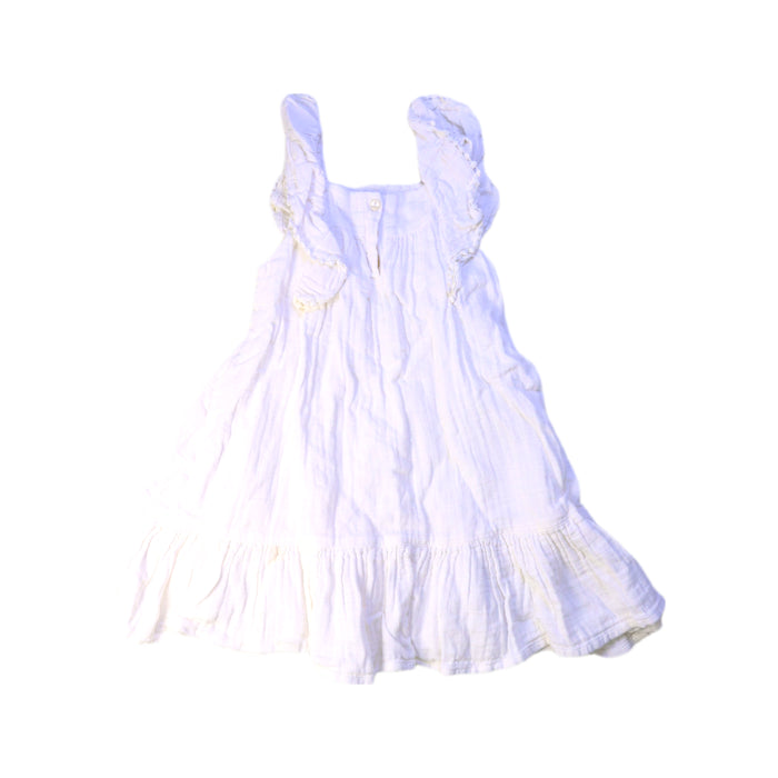 A White Sleeveless Dresses from Jamie Kay in size 3T for girl. (Back View)