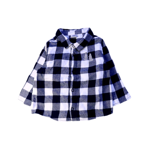 A Blue Long Sleeve Shirts from Petit Bateau in size 6-12M for boy. (Front View)