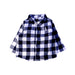 A Blue Long Sleeve Shirts from Petit Bateau in size 6-12M for boy. (Front View)