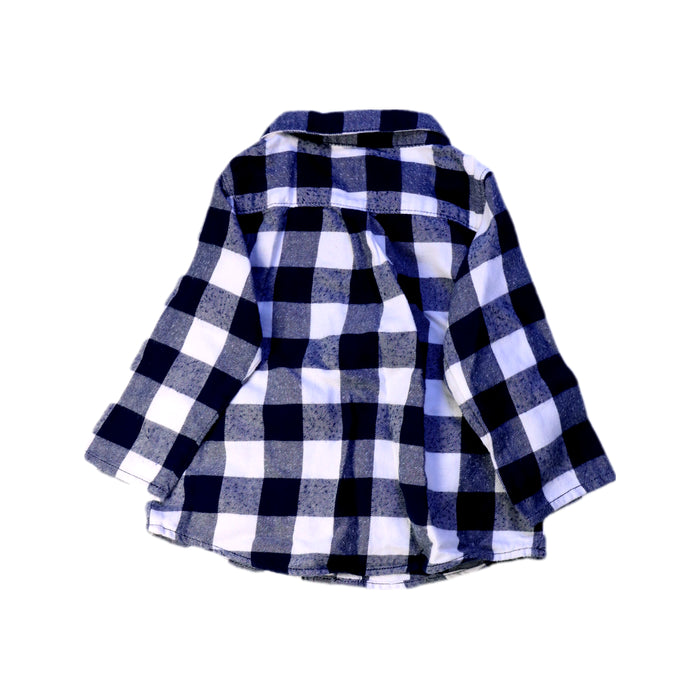 A Blue Long Sleeve Shirts from Petit Bateau in size 6-12M for boy. (Back View)