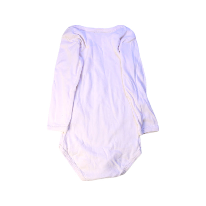 A White Long Sleeve Bodysuits from Petit Bateau in size 12-18M for boy. (Back View)