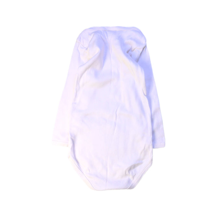 A White Long Sleeve Bodysuits from Petit Bateau in size 12-18M for boy. (Back View)