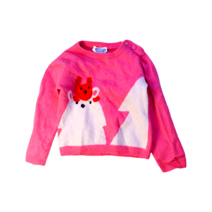 A Pink Knit Sweaters from Jacadi in size 3T for girl. (Front View)