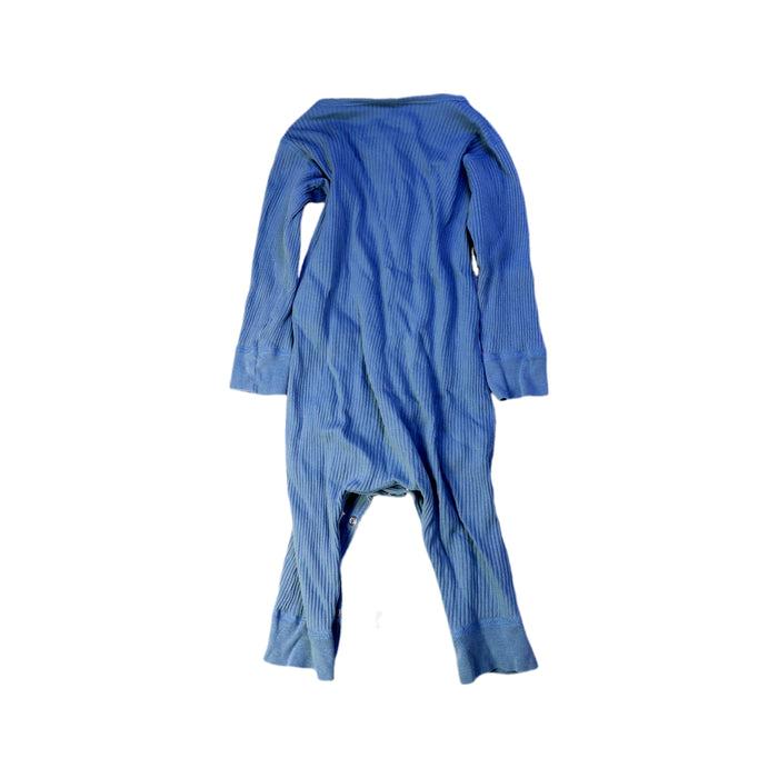 A Blue Onesies from Petit Bateau in size 12-18M for neutral. (Back View)