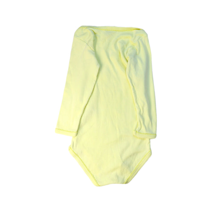 A Yellow Long Sleeve Bodysuits from Petit Bateau in size 12-18M for neutral. (Back View)