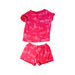 A Red Shorts Sets from Petit Bateau in size 2T for neutral. (Back View)