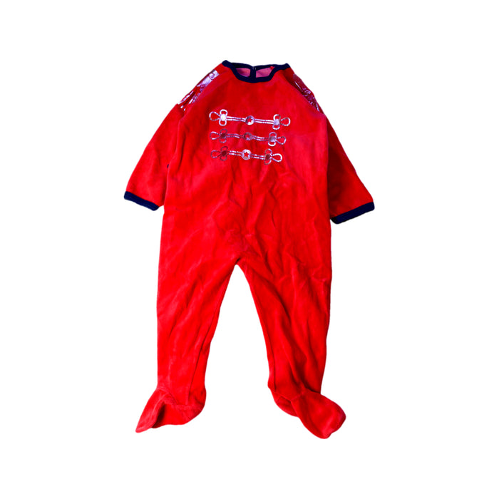 A Red Onesies from Petit Bateau in size 12-18M for boy. (Front View)
