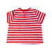A Red Short Sleeve Tops from Petit Bateau in size 3-6M for girl. (Back View)
