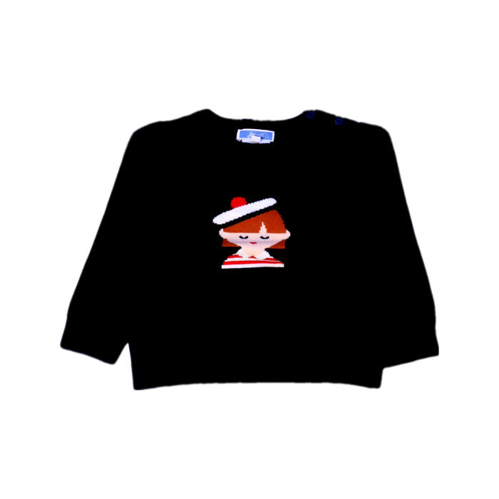 A Black Knit Sweaters from Jacadi in size 12-18M for neutral. (Front View)