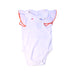 A White Sleeveless Bodysuits from Jacadi in size 6-12M for girl. (Front View)