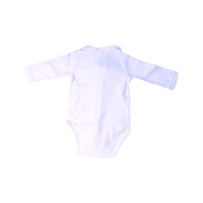 A White Long Sleeve Bodysuits from Jacadi in size 0-3M for girl. (Back View)