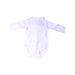 A White Long Sleeve Bodysuits from Jacadi in size 0-3M for girl. (Back View)