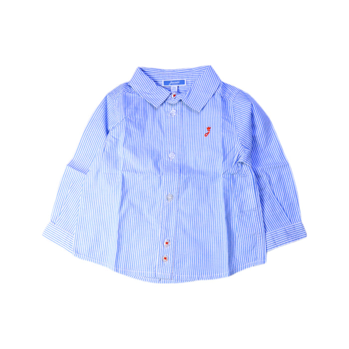 A Blue Long Sleeve Shirts from Jacadi in size 6-12M for boy. (Front View)