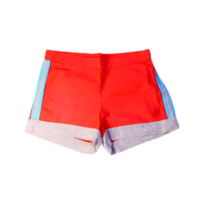 A Red Shorts from Fendi in size 8Y for boy. (Front View)
