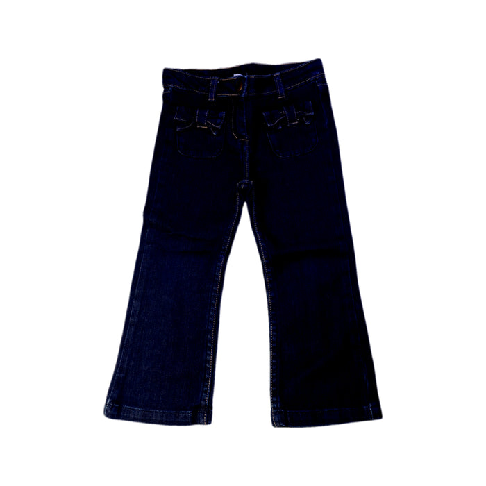 A Navy Jeans from Jacadi in size 3T for girl. (Front View)