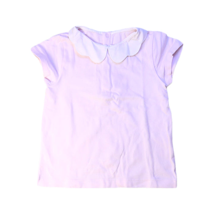 A Pink Short Sleeve Tops from Jacadi in size 3T for girl. (Front View)