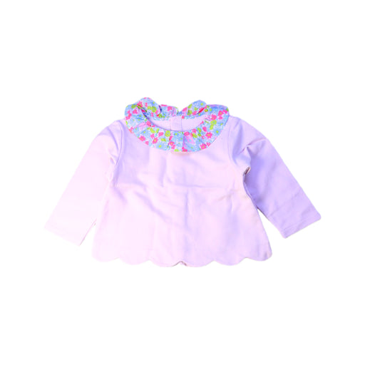 A Pink Long Sleeve Tops from Jacadi in size 6-12M for girl. (Front View)