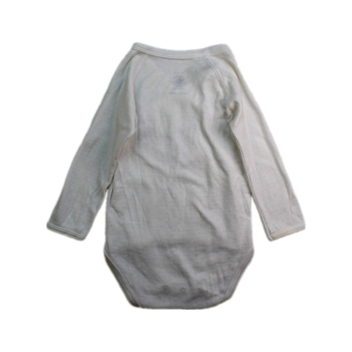 A White Long Sleeve Bodysuits from Petit Bateau in size 6-12M for neutral. (Back View)