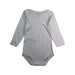 A White Long Sleeve Bodysuits from Petit Bateau in size 12-18M for girl. (Back View)