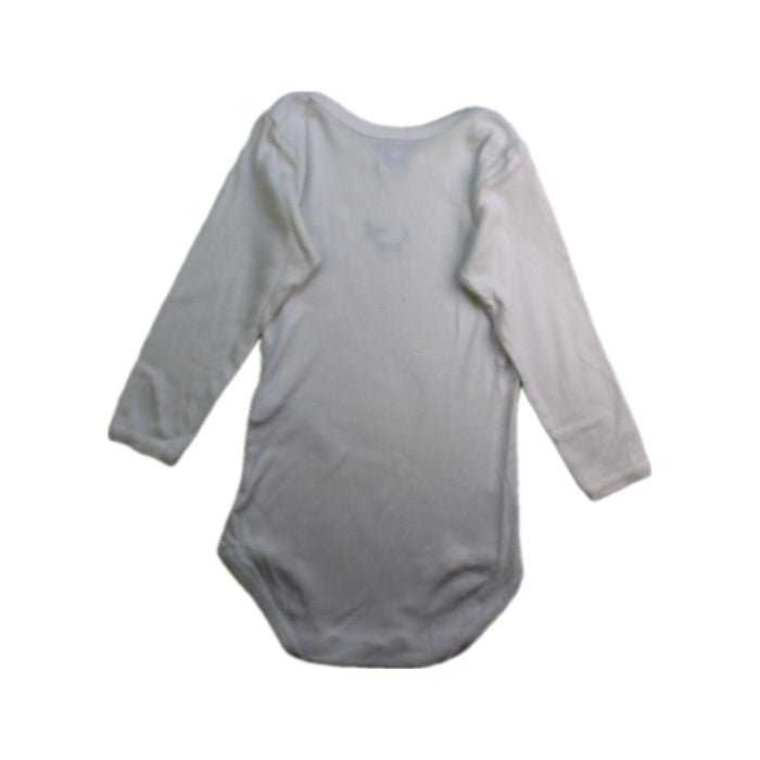 A White Long Sleeve Bodysuits from Petit Bateau in size 18-24M for boy. (Back View)