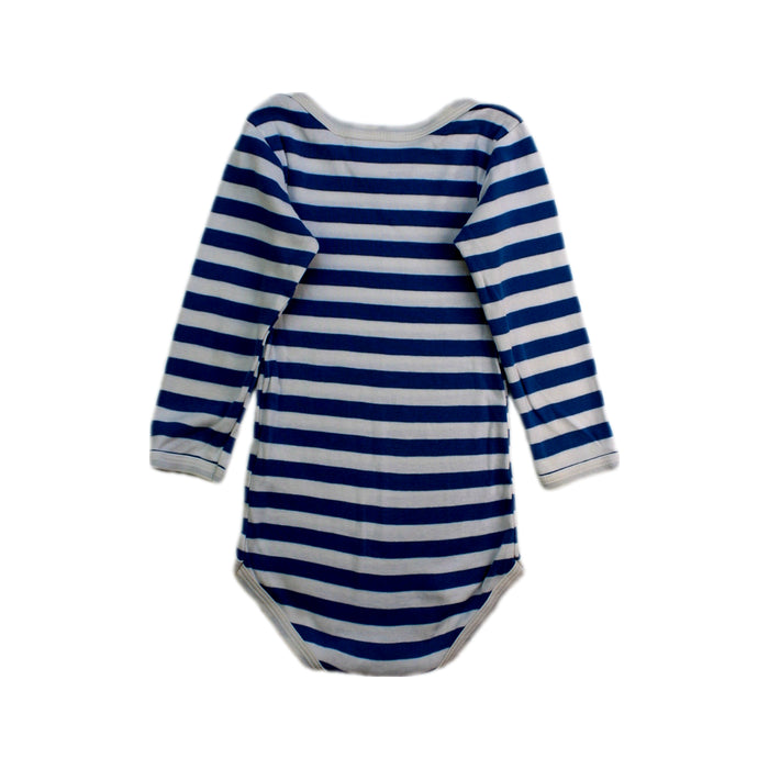 A White Long Sleeve Bodysuits from Petit Bateau in size 12-18M for boy. (Back View)