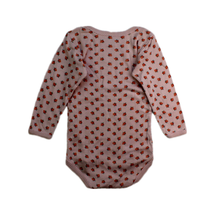 A Pink Long Sleeve Bodysuits from Petit Bateau in size 12-18M for girl. (Back View)