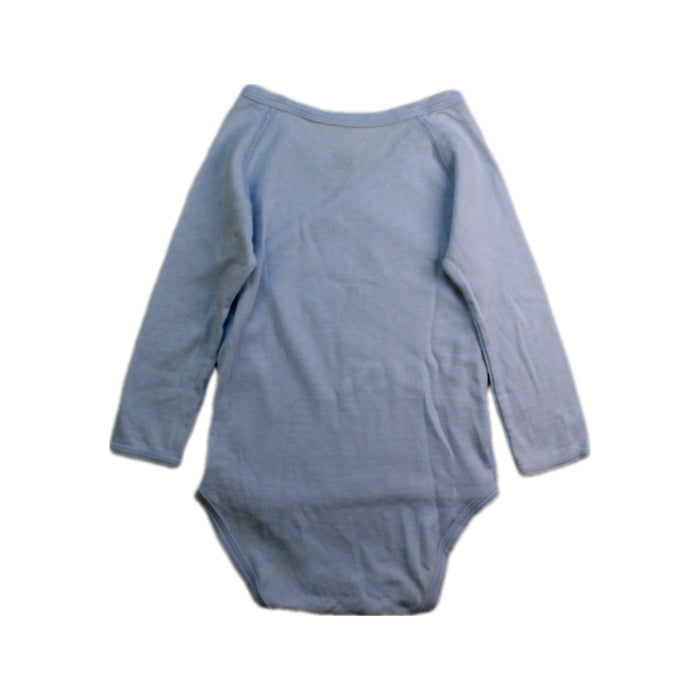 A Blue Long Sleeve Bodysuits from Petit Bateau in size 6-12M for boy. (Back View)