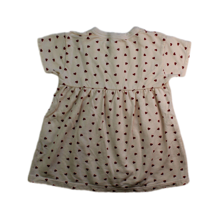 A Beige Short Sleeve Dresses from Petit Bateau in size 6-12M for girl. (Back View)