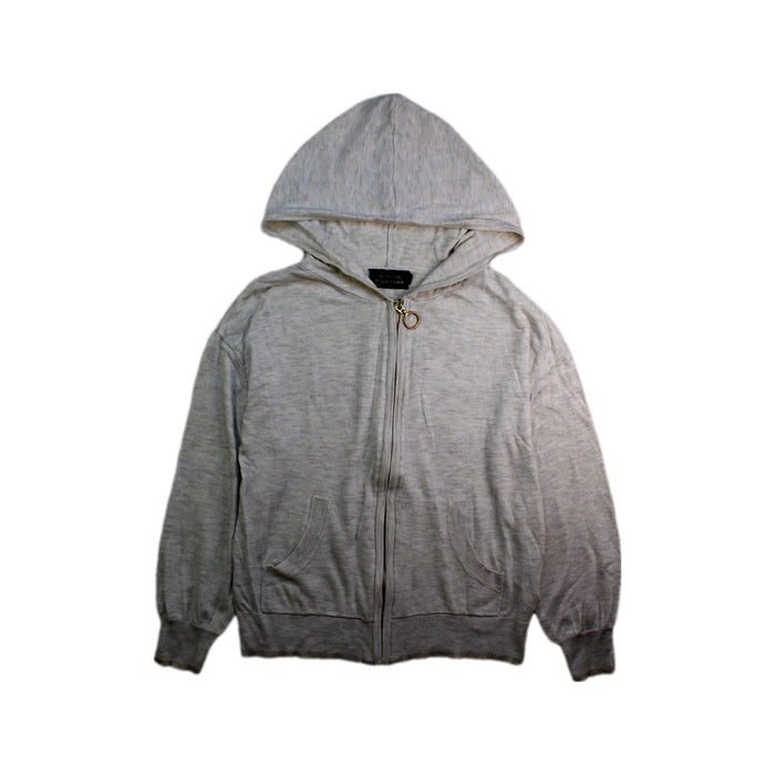 A Grey Zippered Sweatshirts from Monoprix in size 10Y for girl. (Front View)