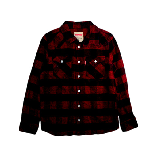 A Red Long Sleeve Shirts from Levi's in size 10Y for girl. (Front View)