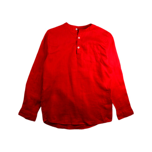 A Red Long Sleeve Shirts from Monoprix in size 10Y for boy. (Front View)