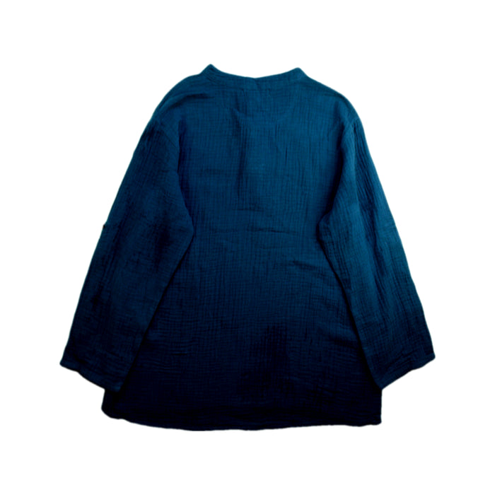 A Teal Long Sleeve Shirts from Excuse My French in size 12Y for boy. (Back View)