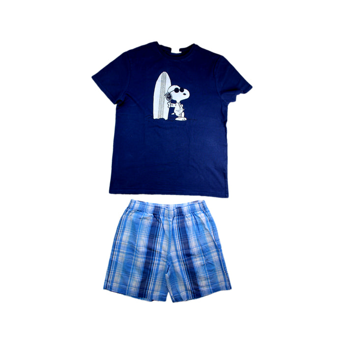 A Blue Pyjama Sets from Cyrillus in size 12Y for boy. (Front View)