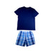 A Blue Pyjama Sets from Cyrillus in size 12Y for boy. (Back View)