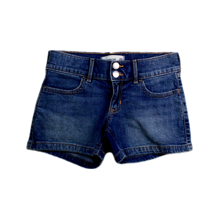 A Blue Shorts from Abercrombie & Fitch in size 9Y for girl. (Front View)