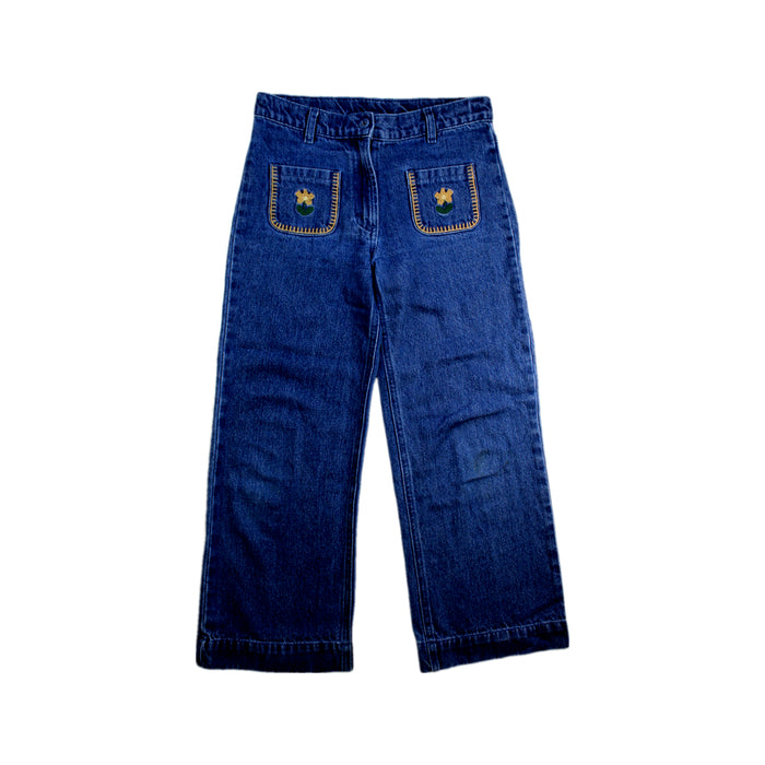 A Blue Jeans from Emile et Ida in size 10Y for girl. (Front View)