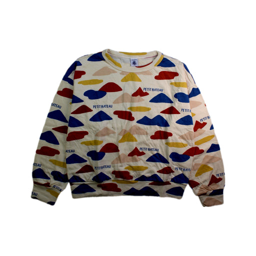 A Multicolour Crewneck Sweatshirts from Petit Bateau in size 10Y for boy. (Front View)