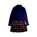A Navy Long Sleeve Dresses from Petit Bateau in size 10Y for girl. (Back View)
