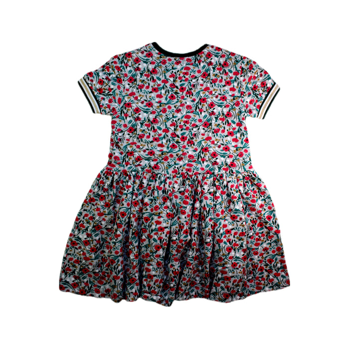 A Red Short Sleeve Dresses from Petit Bateau in size 12Y for girl. (Back View)