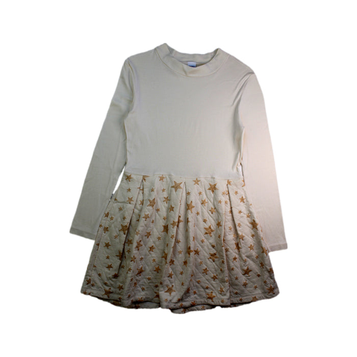 A Beige Long Sleeve Dresses from Petit Bateau in size 10Y for girl. (Front View)