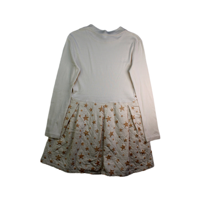 A Beige Long Sleeve Dresses from Petit Bateau in size 10Y for girl. (Back View)