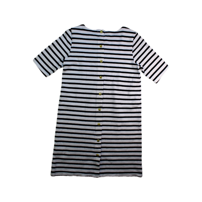 A Black Short Sleeve Dresses from Petit Bateau in size 10Y for girl. (Back View)