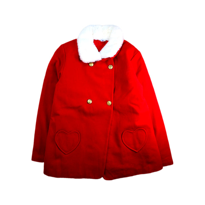 A Red Coats from Petit Bateau in size 12Y for girl. (Front View)