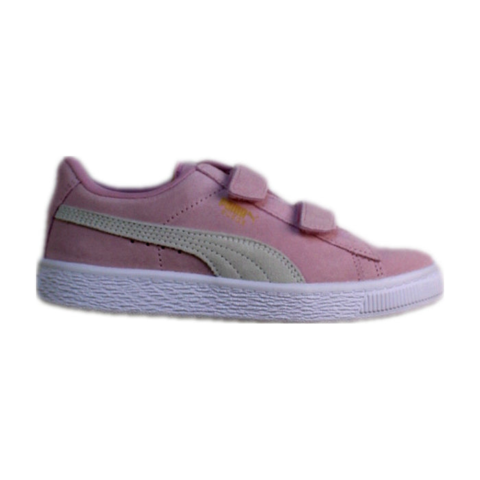 A Pink Sneakers from Puma in size 7Y for girl. (Front View)