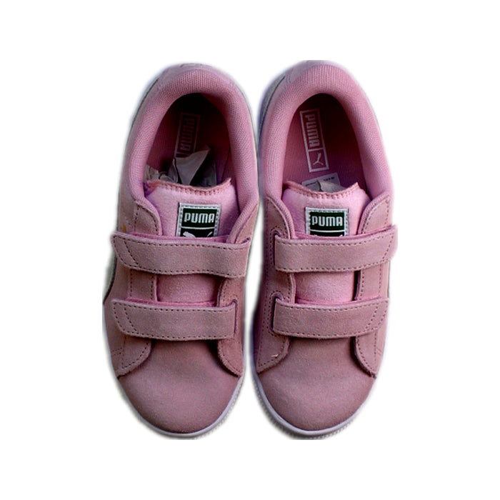 A Pink Sneakers from Puma in size 7Y for girl. (Back View)